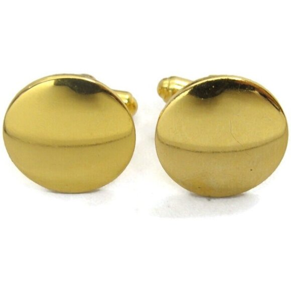 Polished Gold Tone Cufflinks Phoenix Bird Hallmark Wedding Tux Vintage - Picture 14 of 15